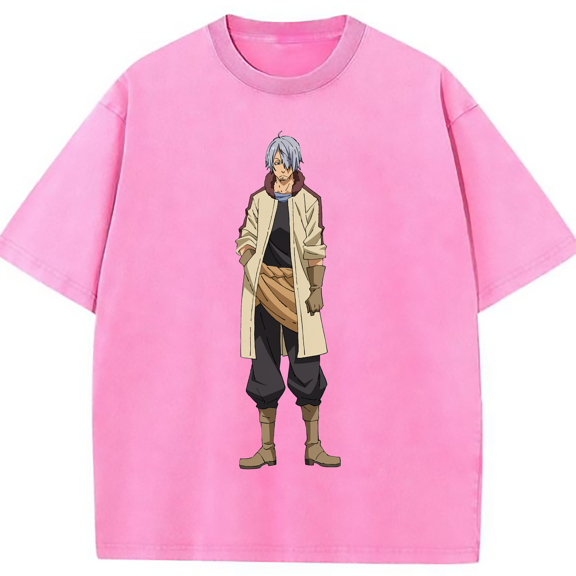 （画像用） 転スラ Regarding Reincarnated to Slime 綿100% ヴィンテージ風 半袖Tシャツ（フロントプリント）
